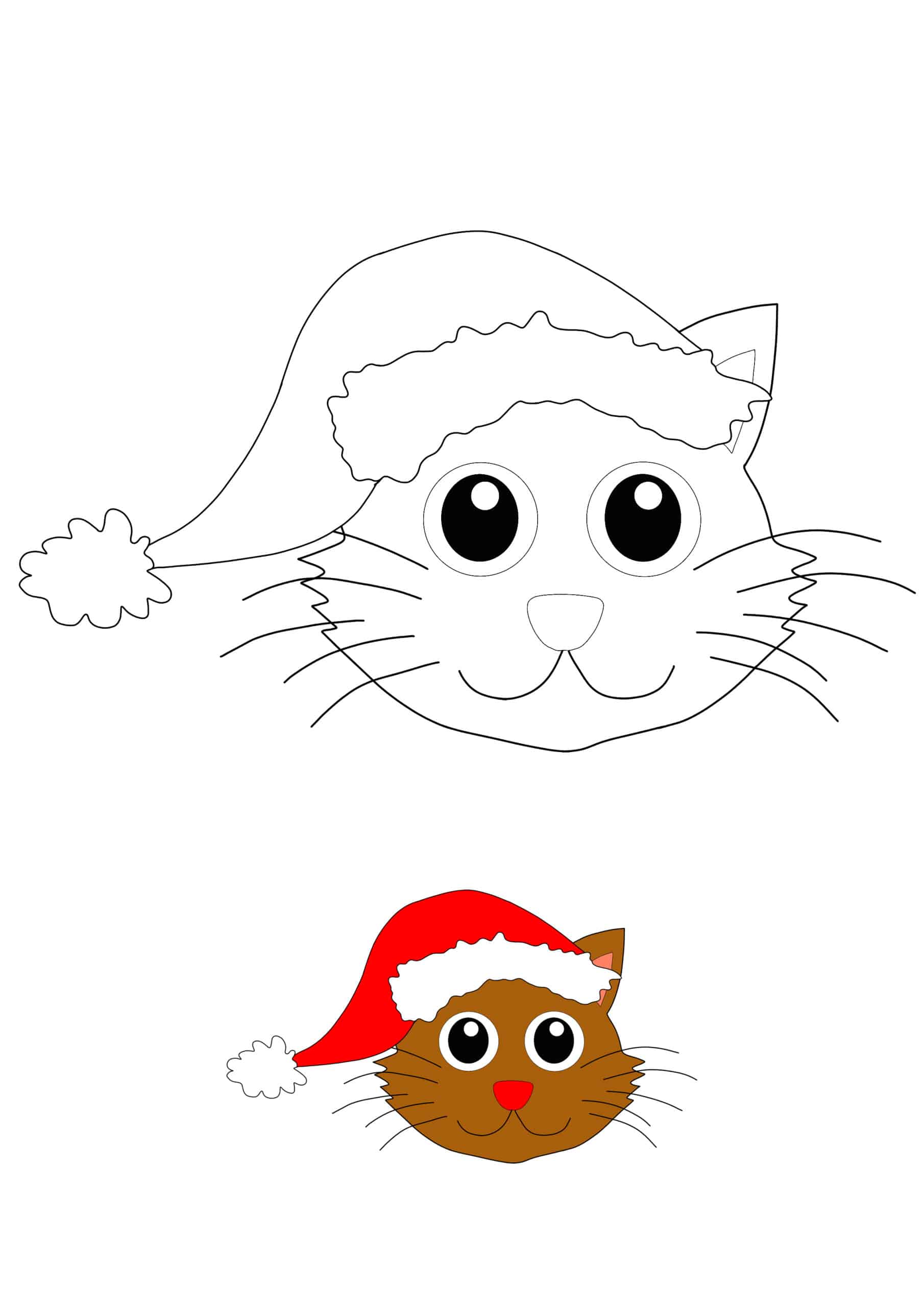 Coloriage Visage De Chat De Noel Coloriage Gratuit A Imprimer Dessin 21