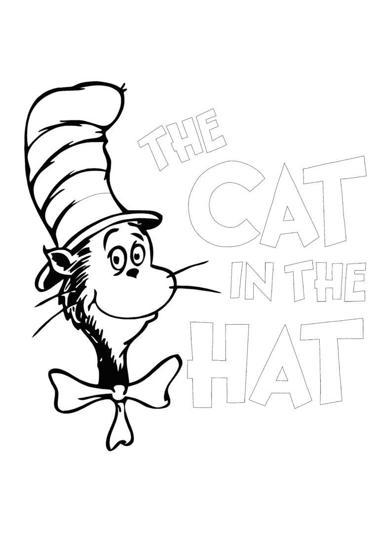 Dr. Seuss Cat In The Hat Coloring Pages - 2 Free Coloring Sheets (2021)