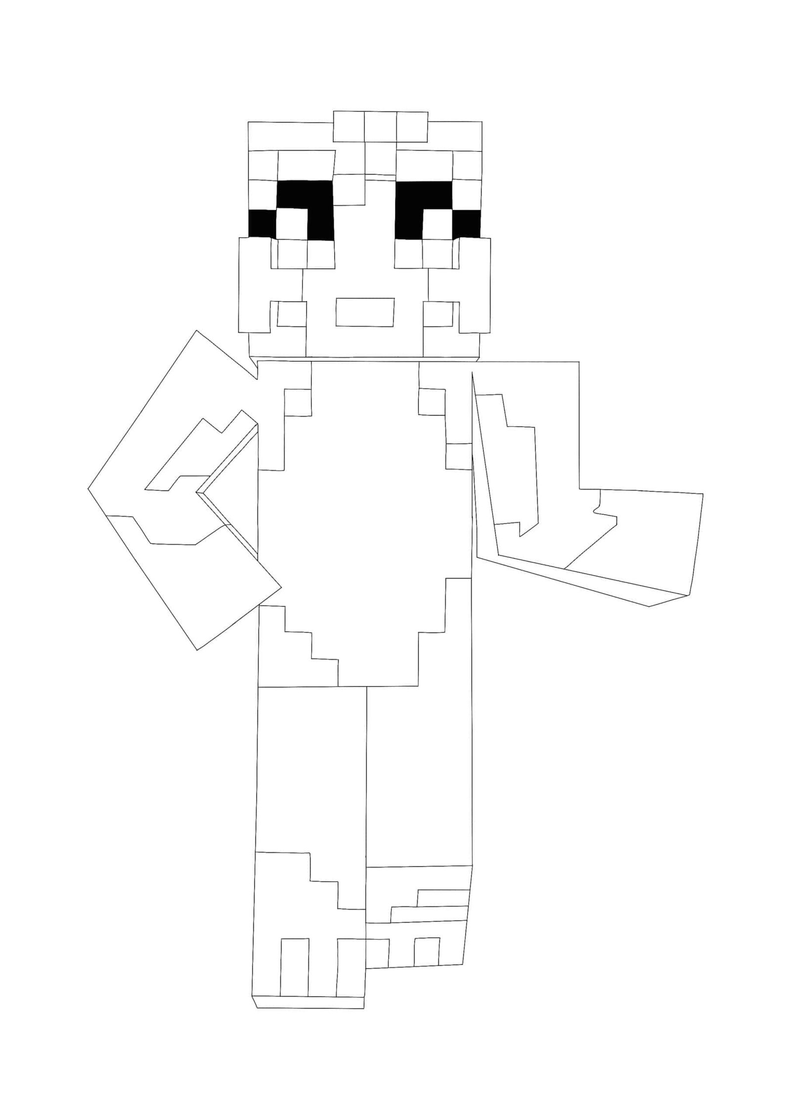 Coloriage Minecraft Stampy Chat