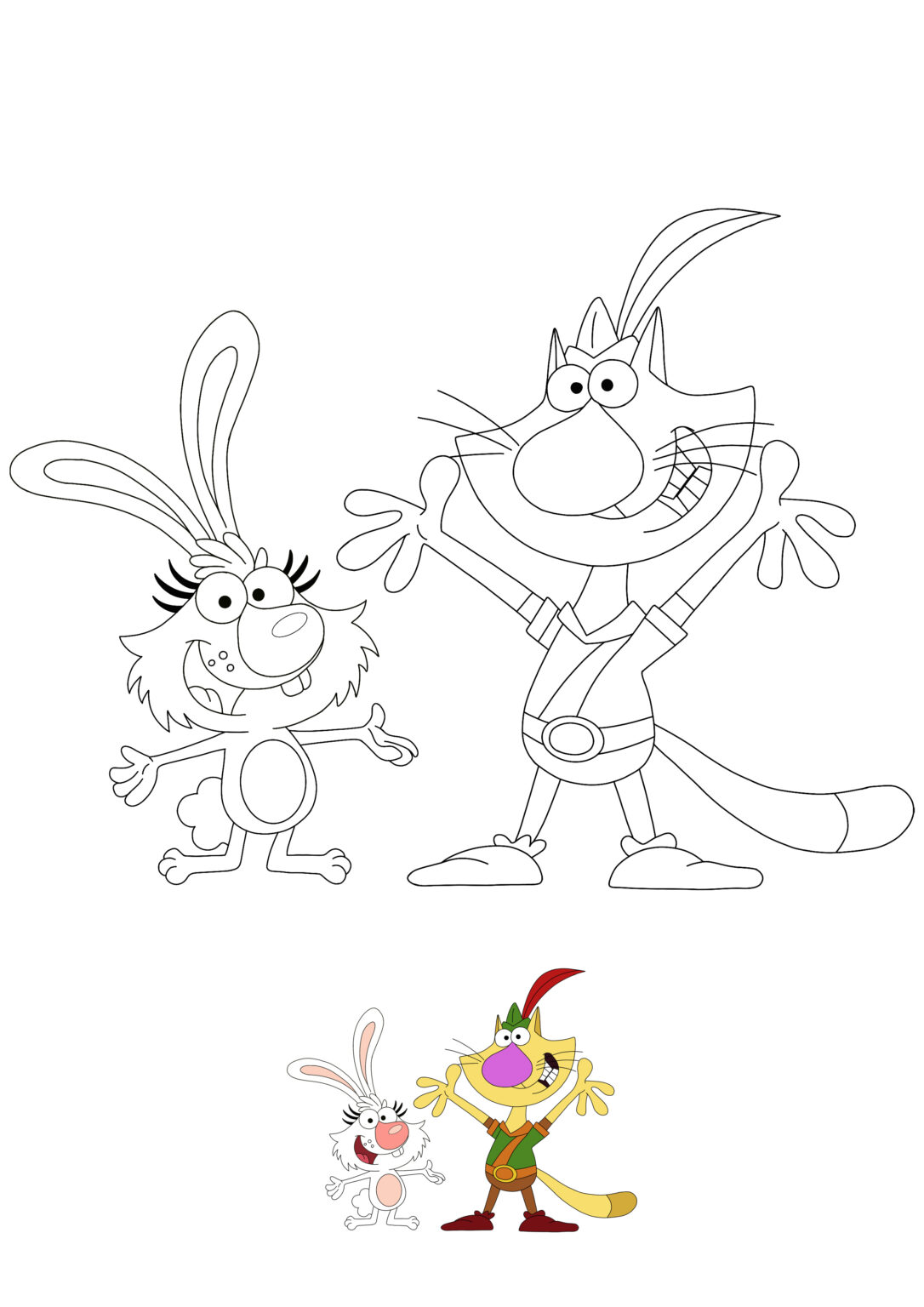 nature-cat-coloring-pages-2-free-coloring-sheets-2021