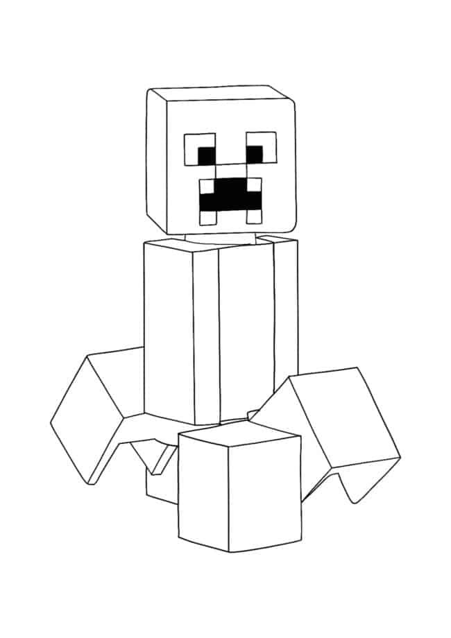 Minecraft Lego Creeper coloring page