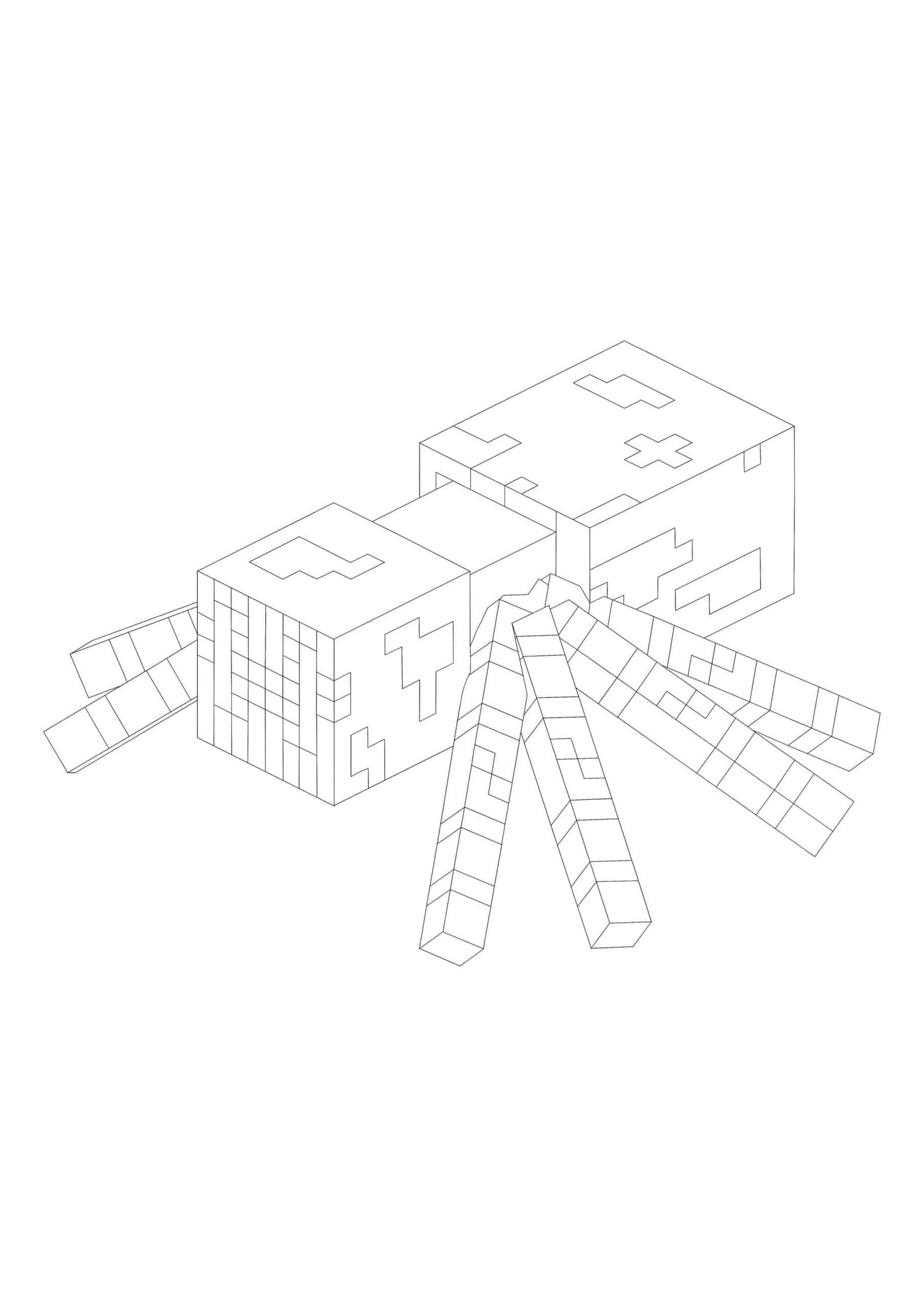 Minecraft Spider Mob coloring page