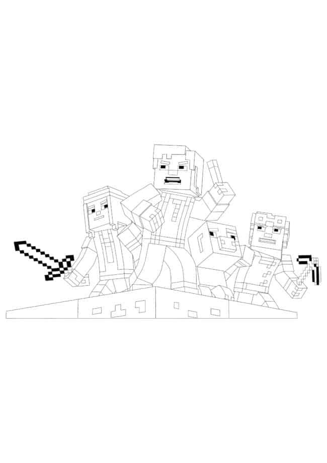 Coloriage Minecraft Story Mode
