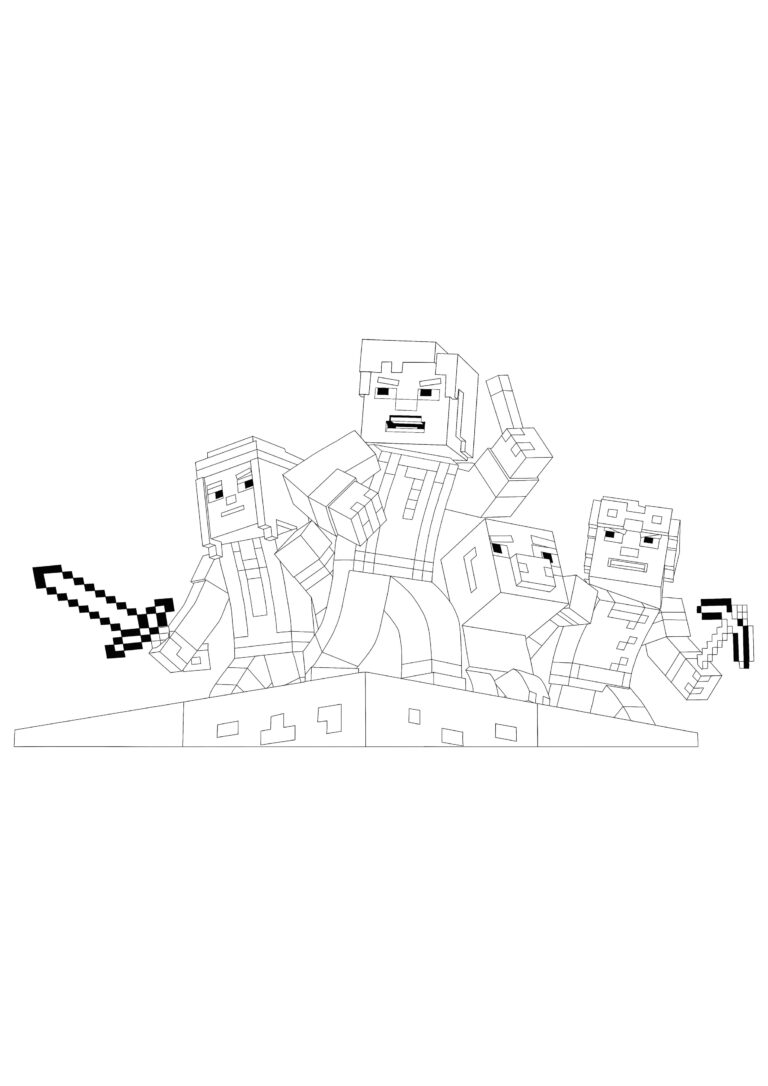 Minecraft Story Mode Coloring Pages - 2 Free Coloring Sheets (2021)