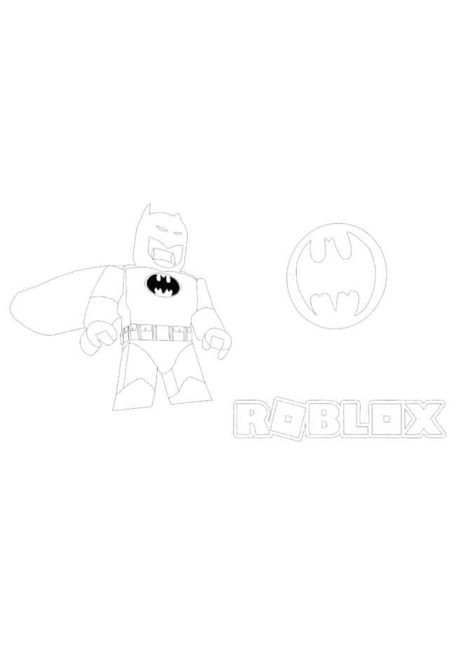 Roblox Batman coloring page