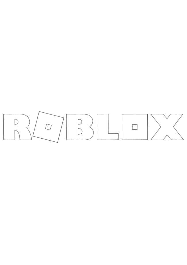 Roblox Logo Kleurplaat