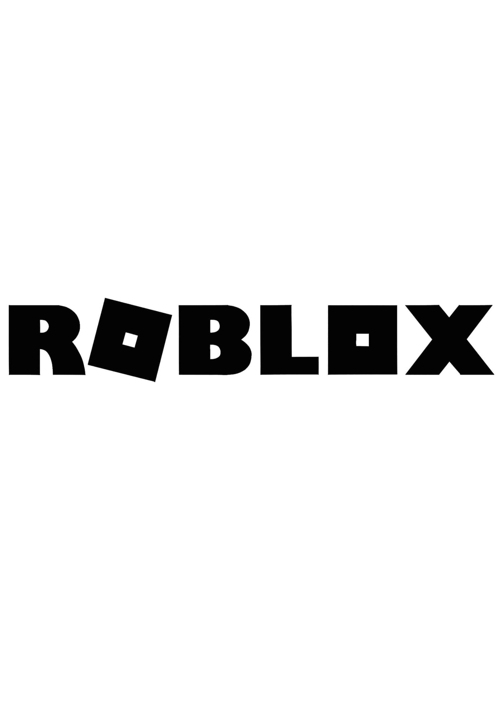 Roblox Logo inkleuren Nieuwe Roblox Logo A4 printbare pagina