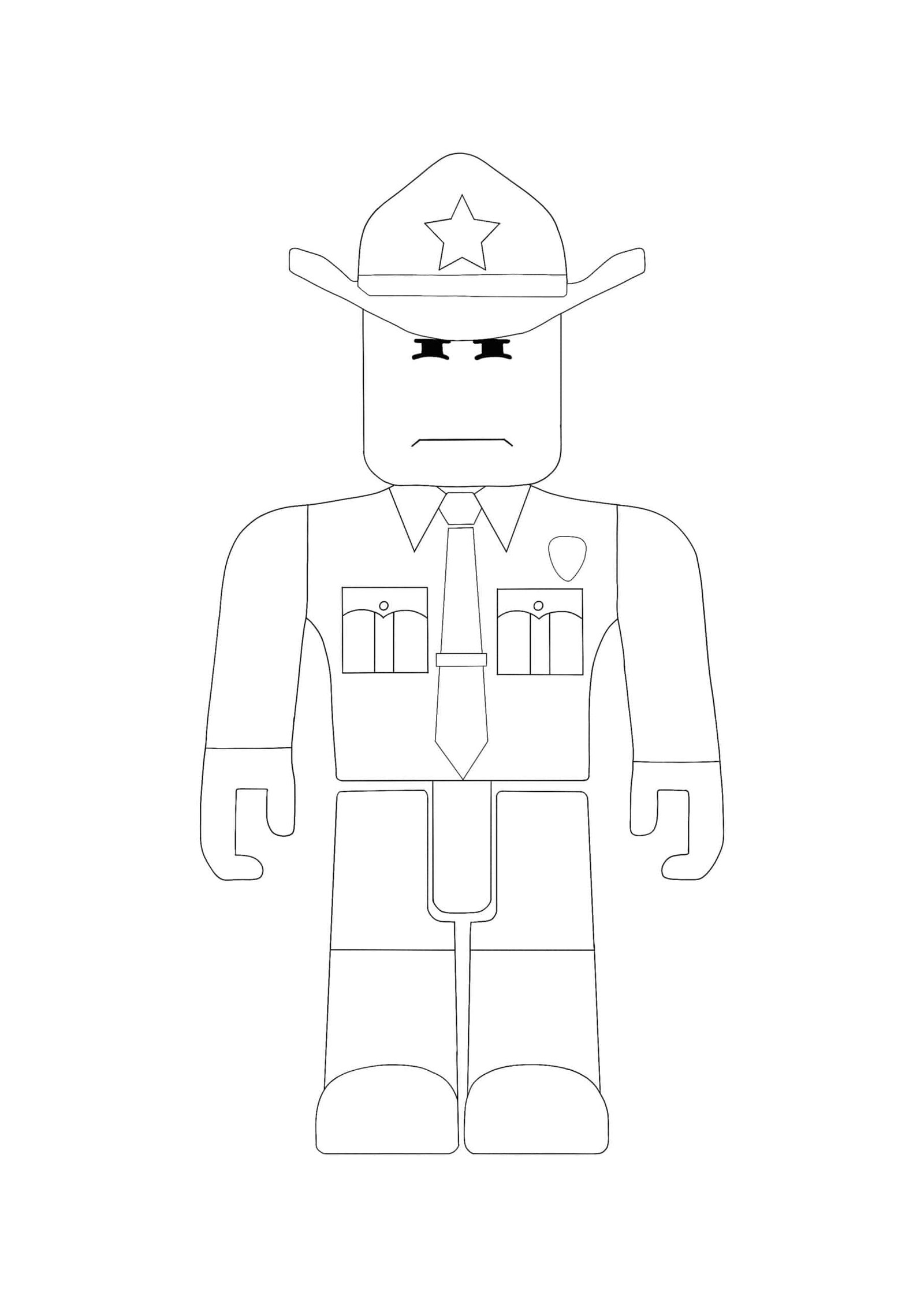 Roblox Sheriff kleurplaat