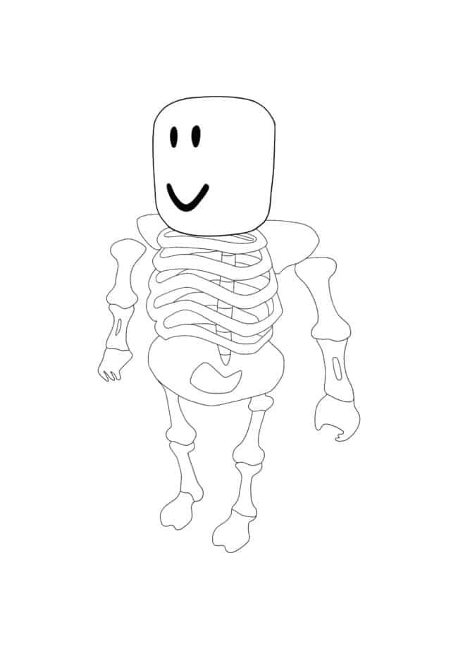 Roblox Skeleton coloring page