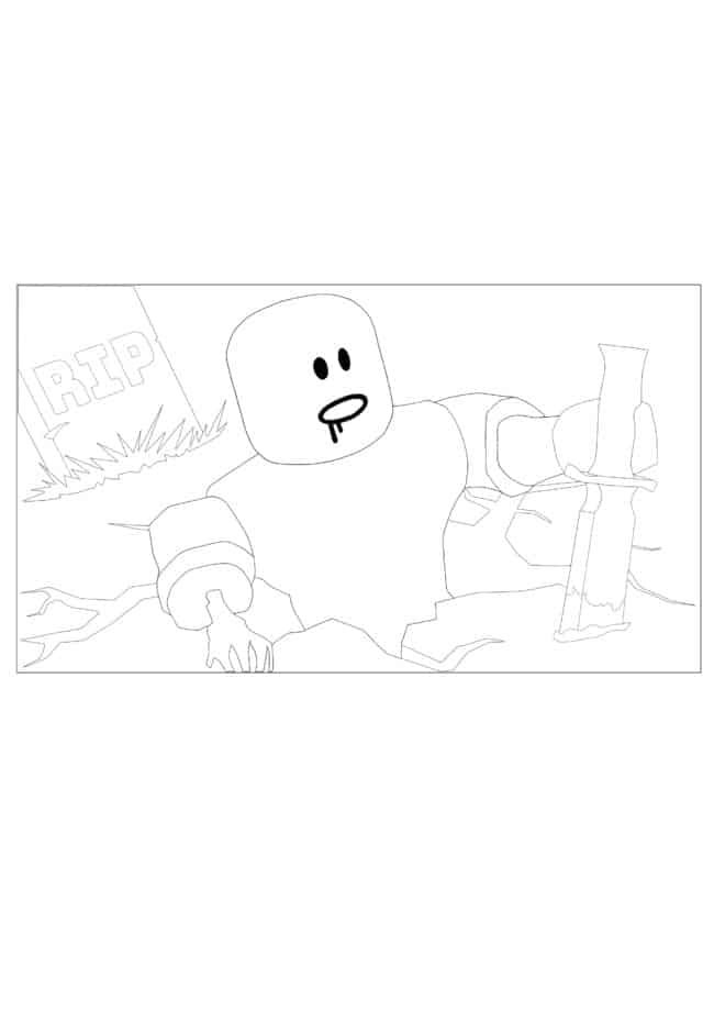 Roblox Zombie coloring page