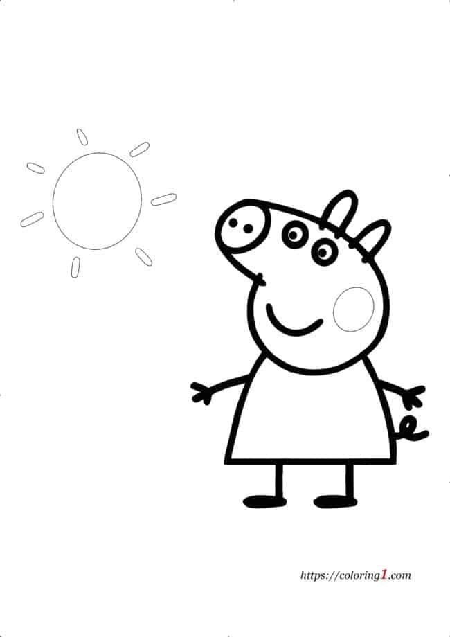 Peppa Pig Fairy Coloring Page - ColoringAll