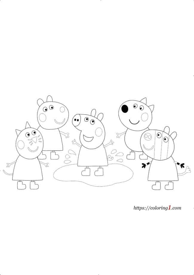 Peppa Pig And Friends coloring page