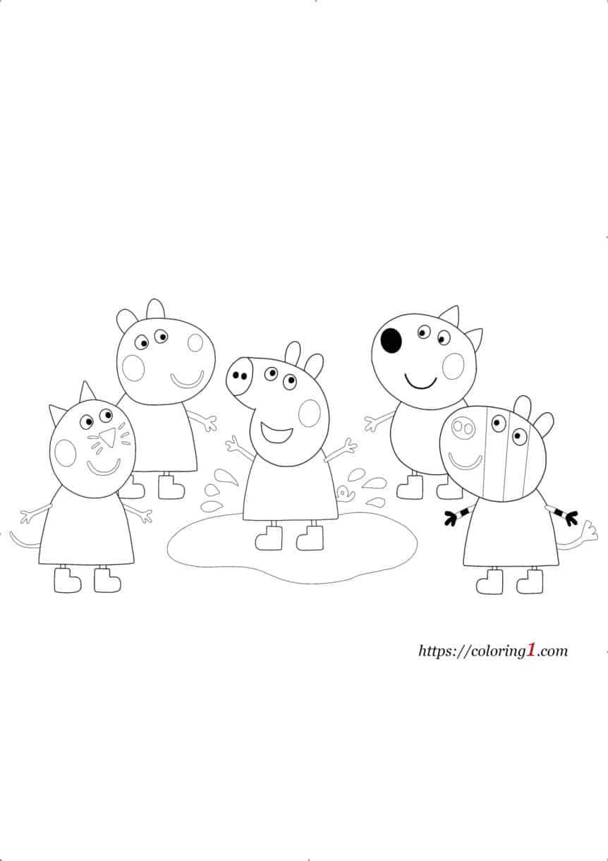 Peppa Pig And Friends Coloring Pages - 2 Free Coloring Sheets (2021)