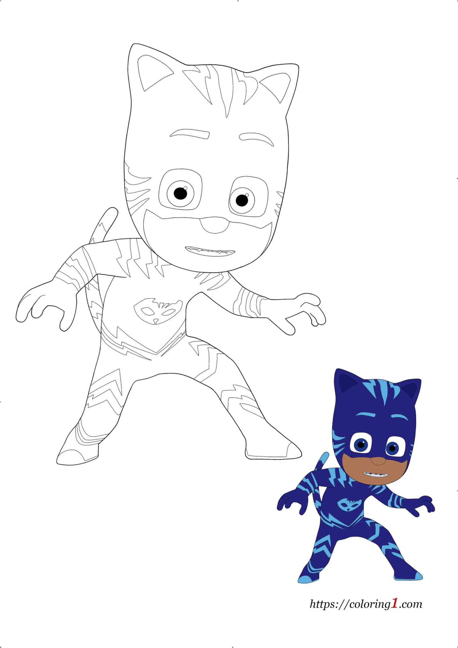 Pj Masks Catboy free coloring page to print