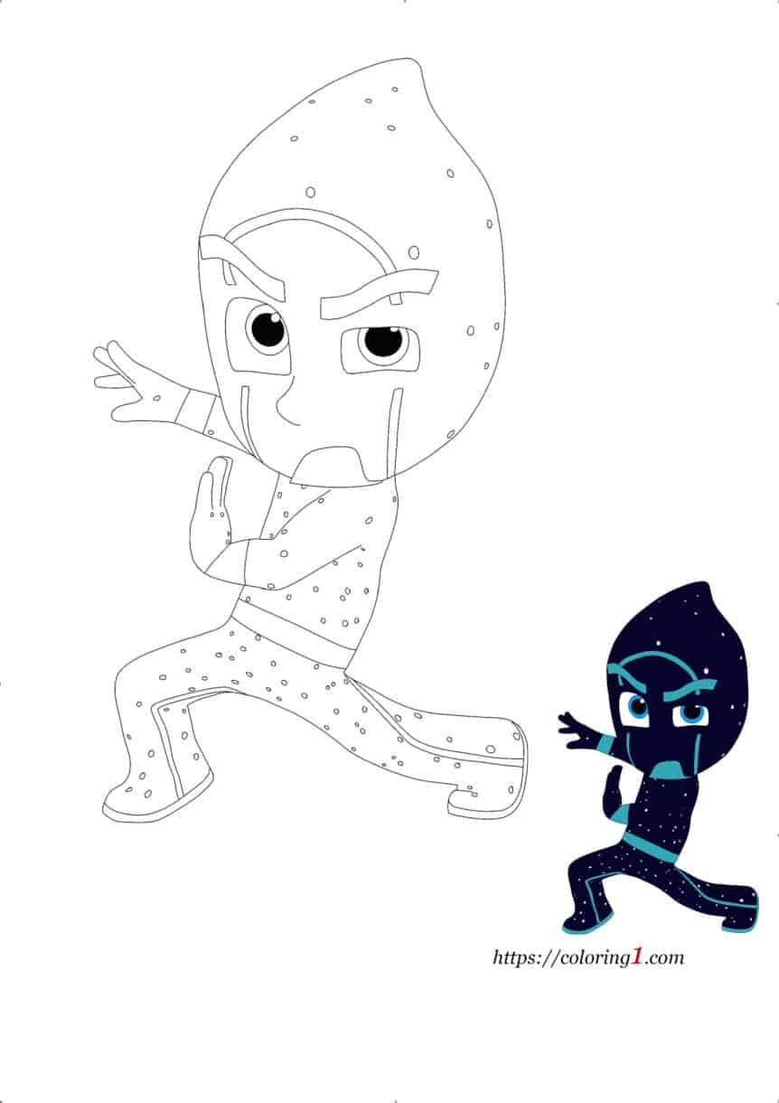 Pj Masks Night Ninja Coloring Pages - 2 Free Coloring Sheets (2021)