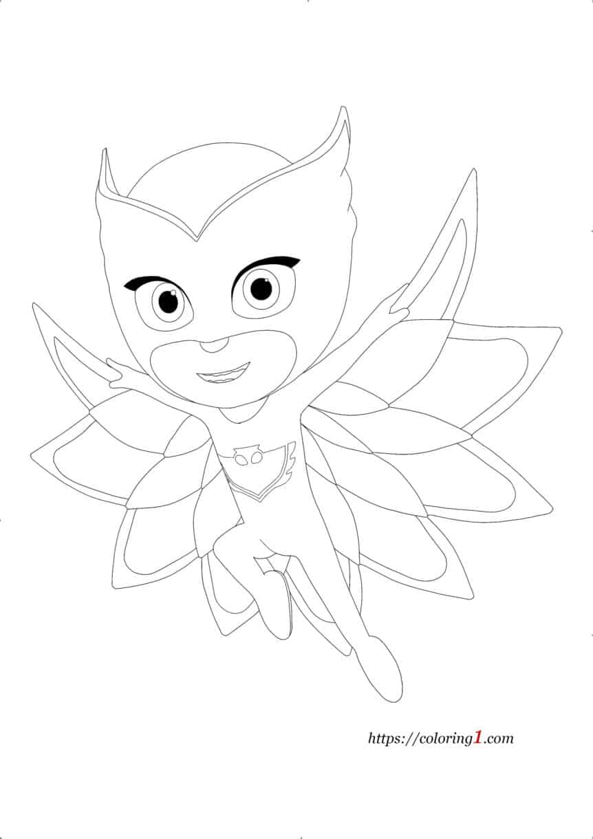 Pj Masks Owlette Coloring Pages - 2 Free Coloring Sheets (2021)