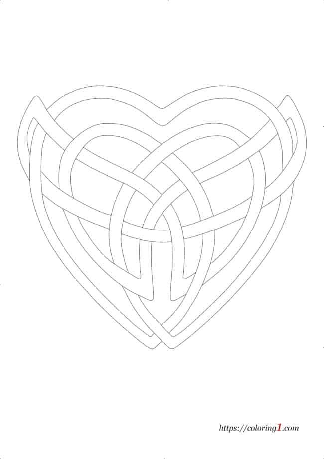 Celtic Heart coloring page