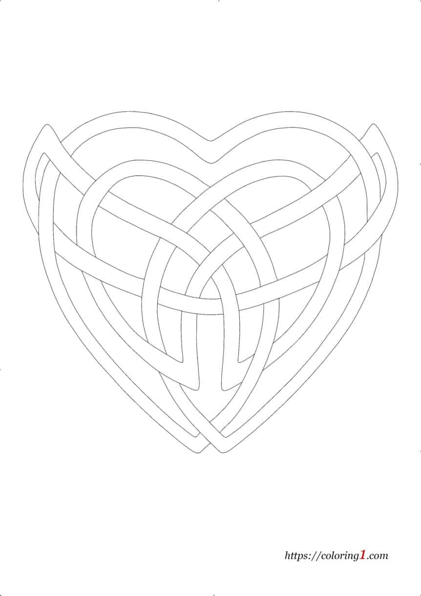 Celtic Heart Coloring Pages - 2 Free Coloring Sheets (2021)