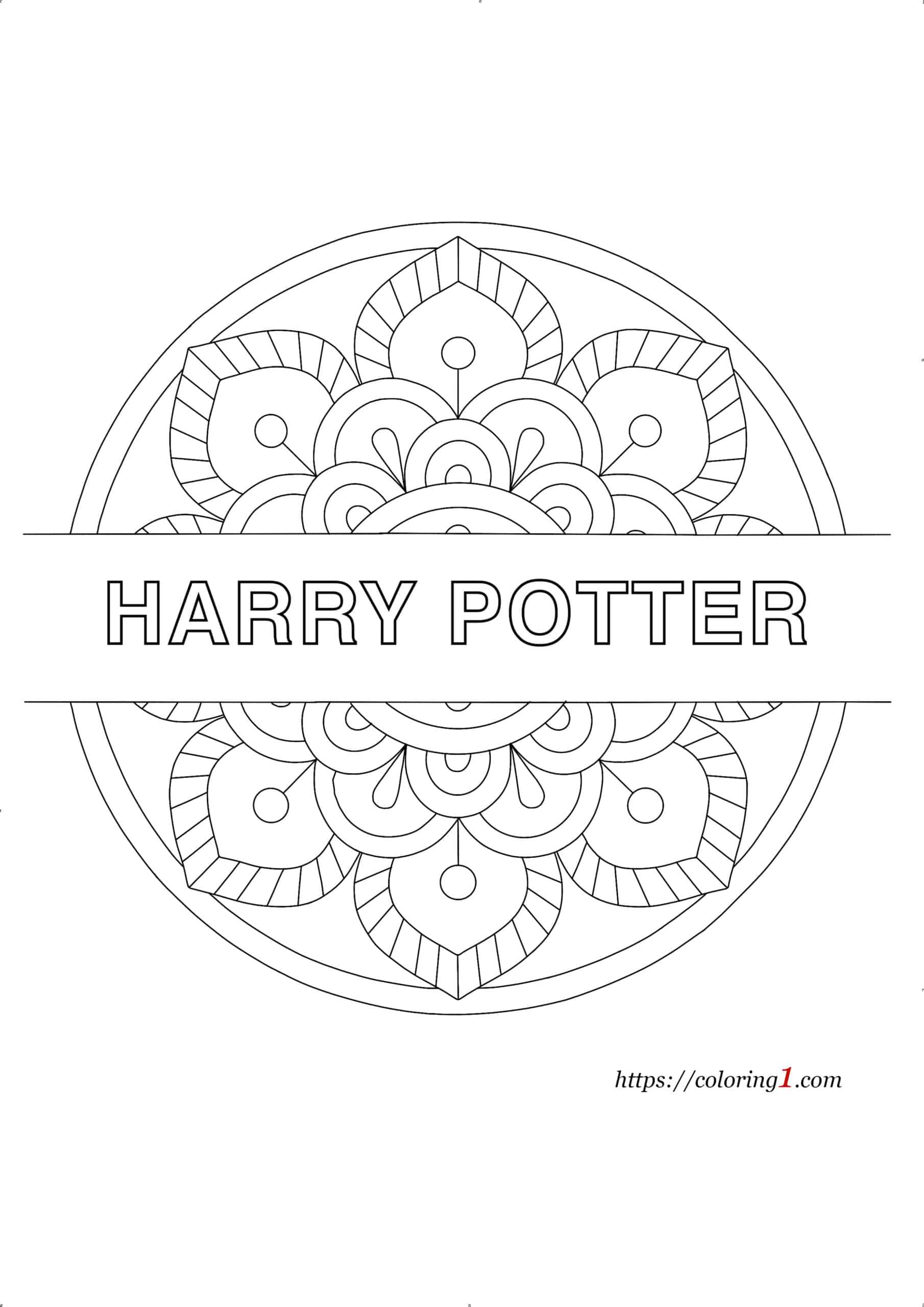 Harry Potter Mandala Coloring Pages 2 Free Coloring Sheets 2021 