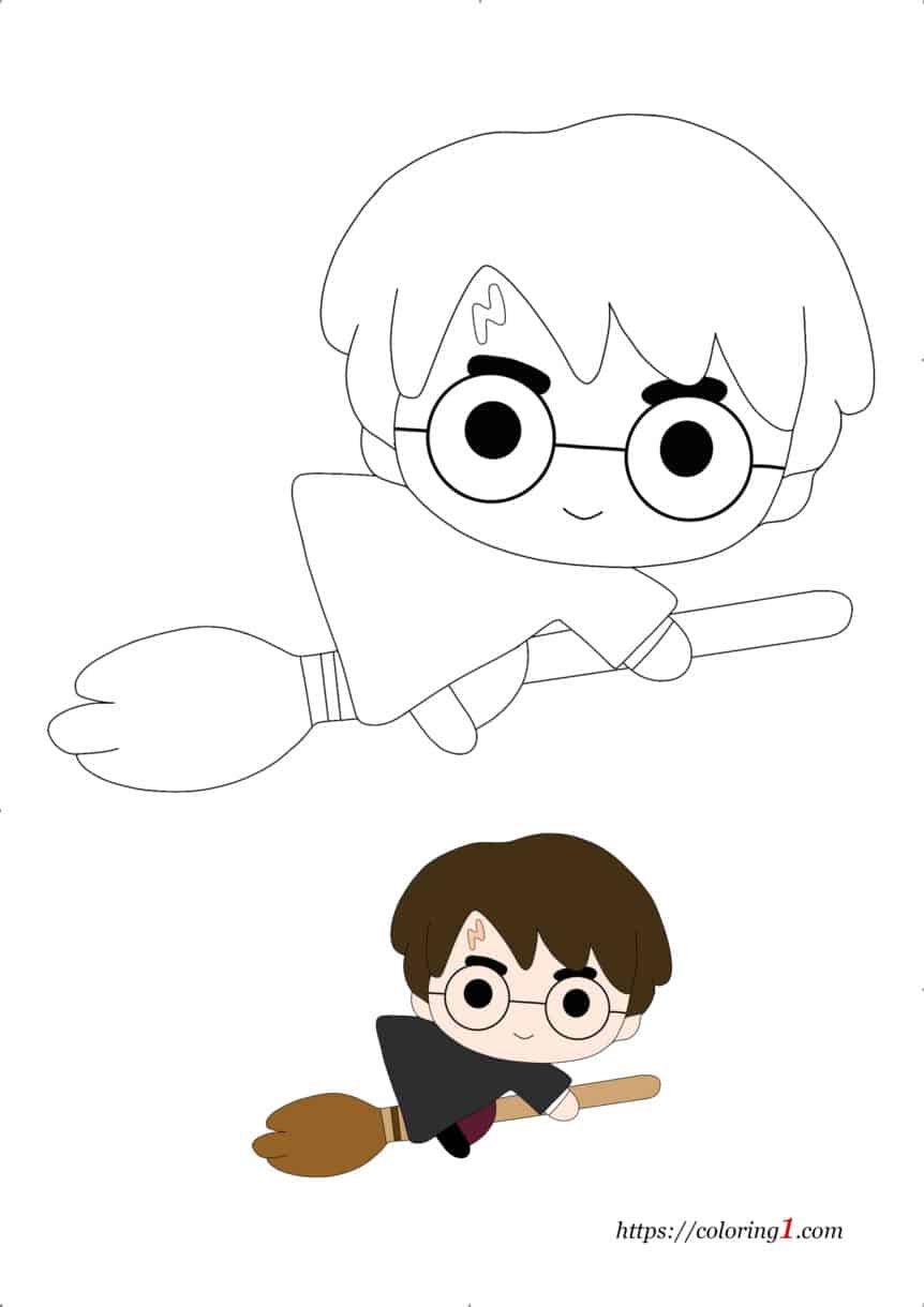 Easy Harry Potter Coloring Pages - 2 Free Coloring Sheets (2021)
