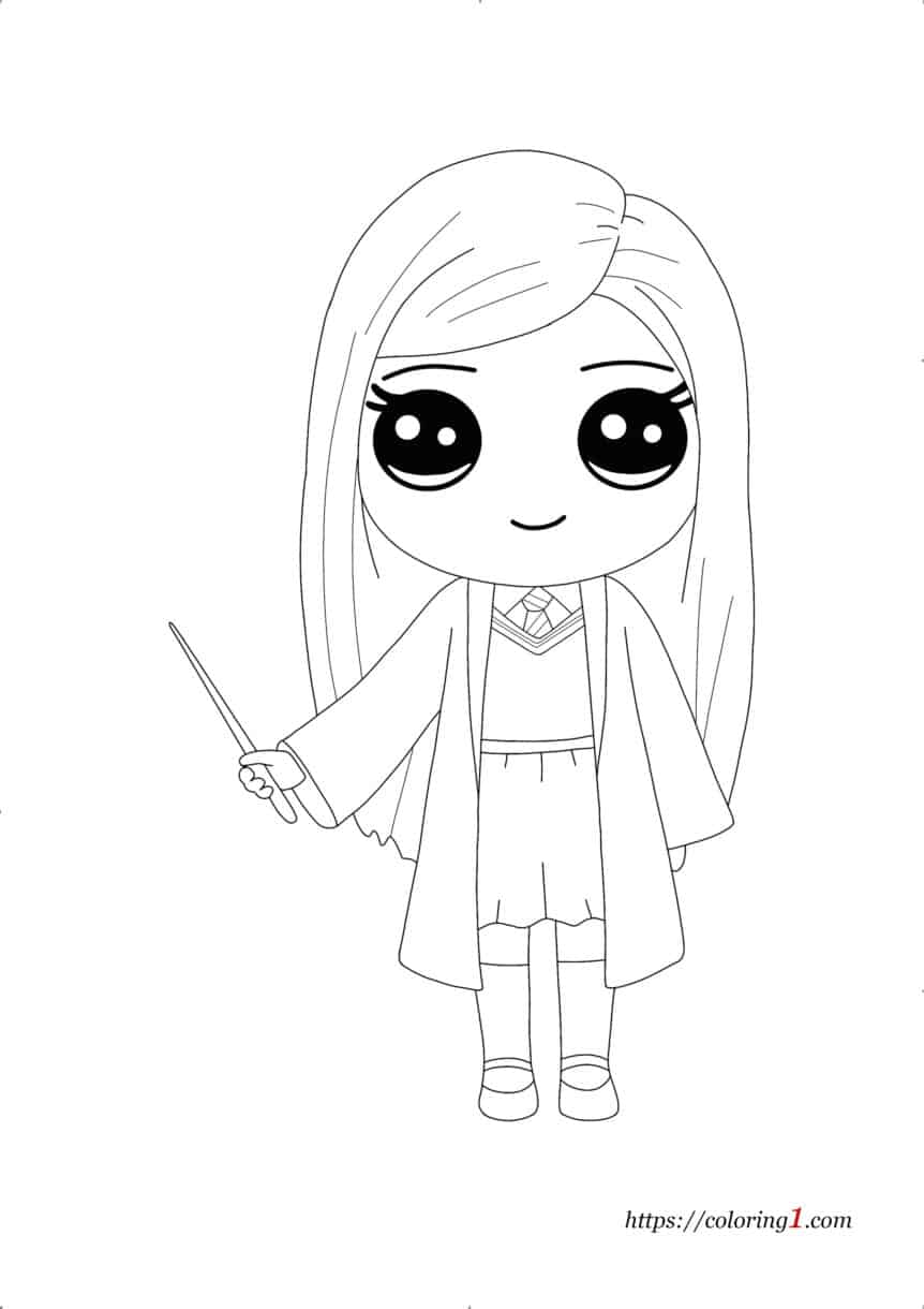 Harry Potter Ginny Weasley Coloring Pages - 2 Free Coloring Sheets (2021)