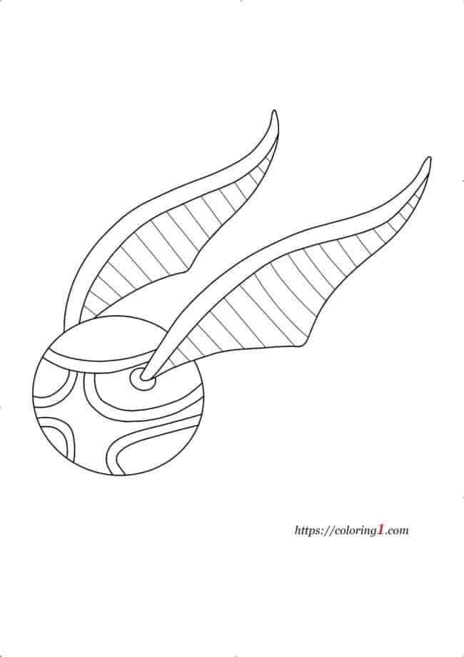 Harry Potter Golden Snitch coloring page