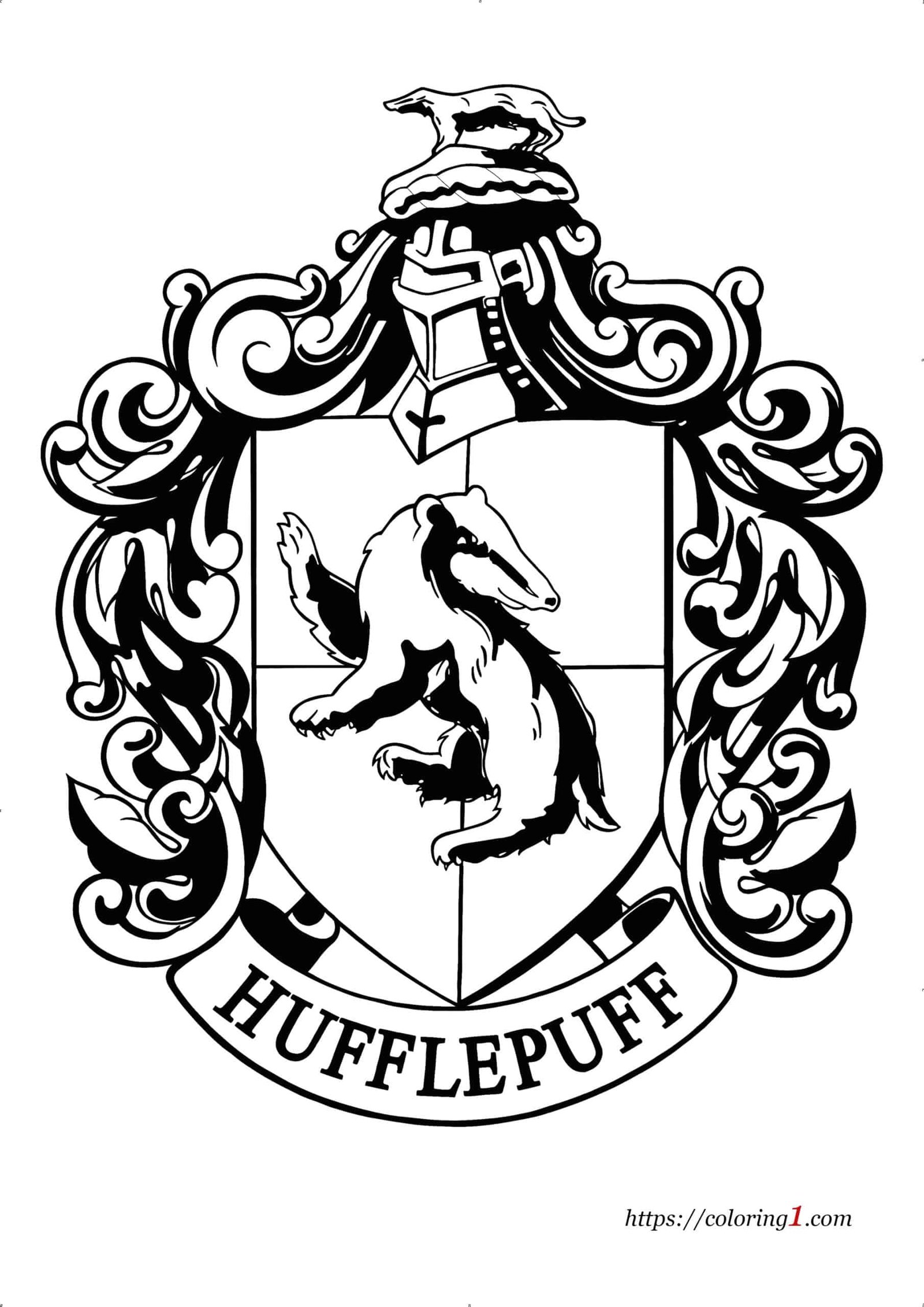 Kleurplaten Harry Potter Huffelpuf