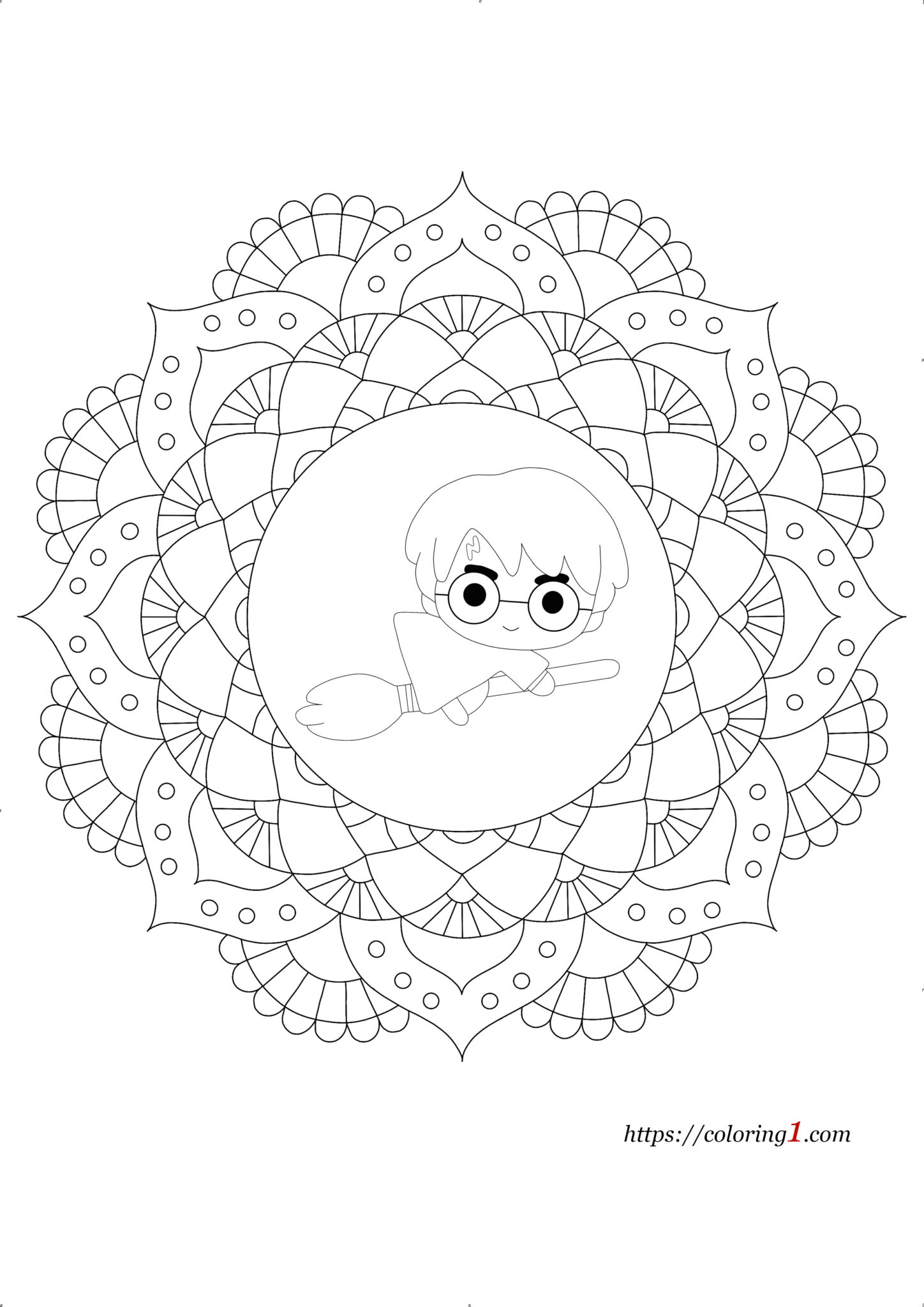 Harry Potter Mandala Coloring Pages  2 Free Coloring Sheets (2021)