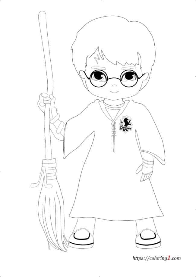 Harry Potter Quidditch coloring page