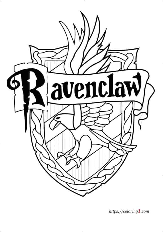 Harry Potter Ravenclaw coloring page