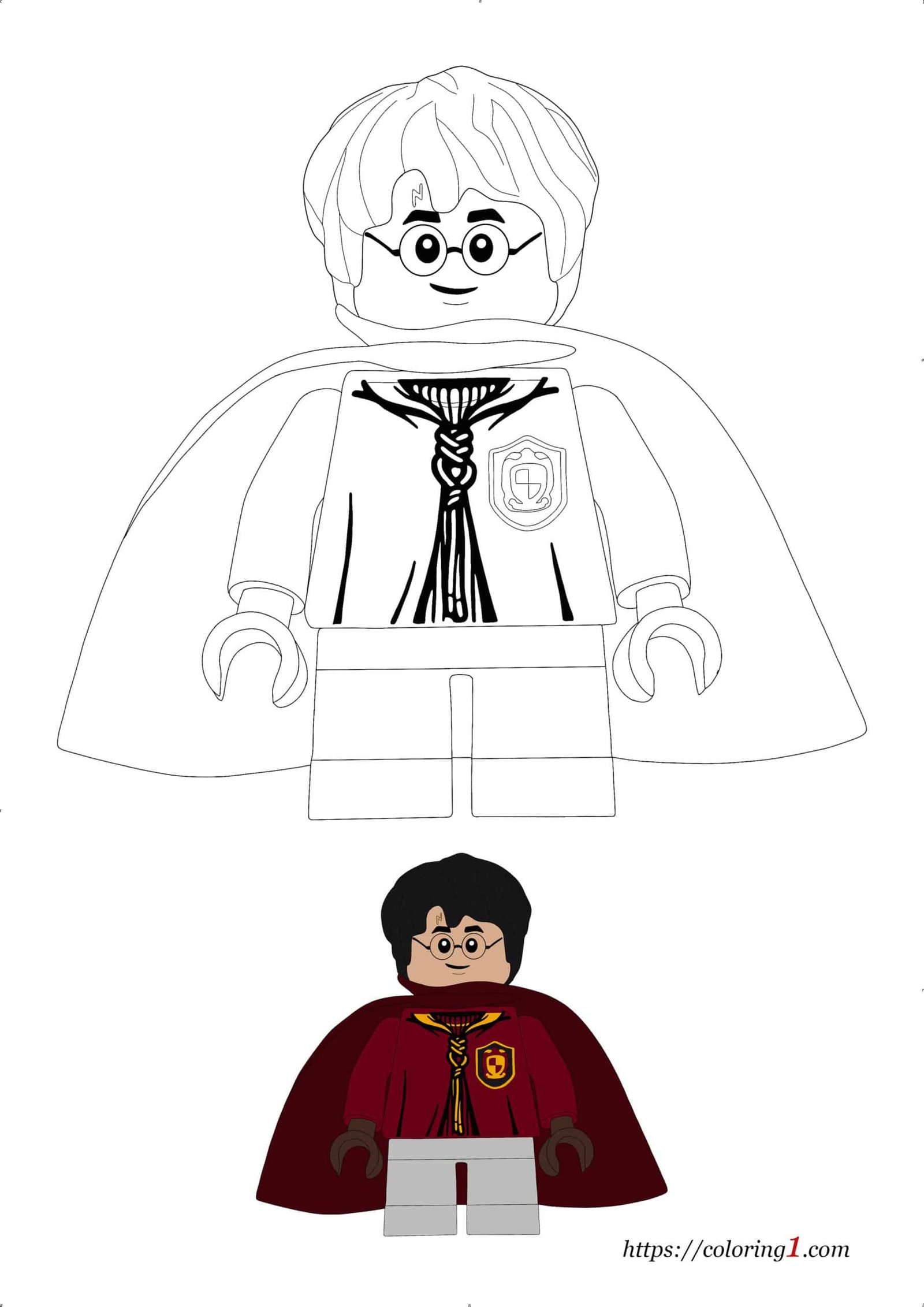 Lego Harry Potter free printable coloring page