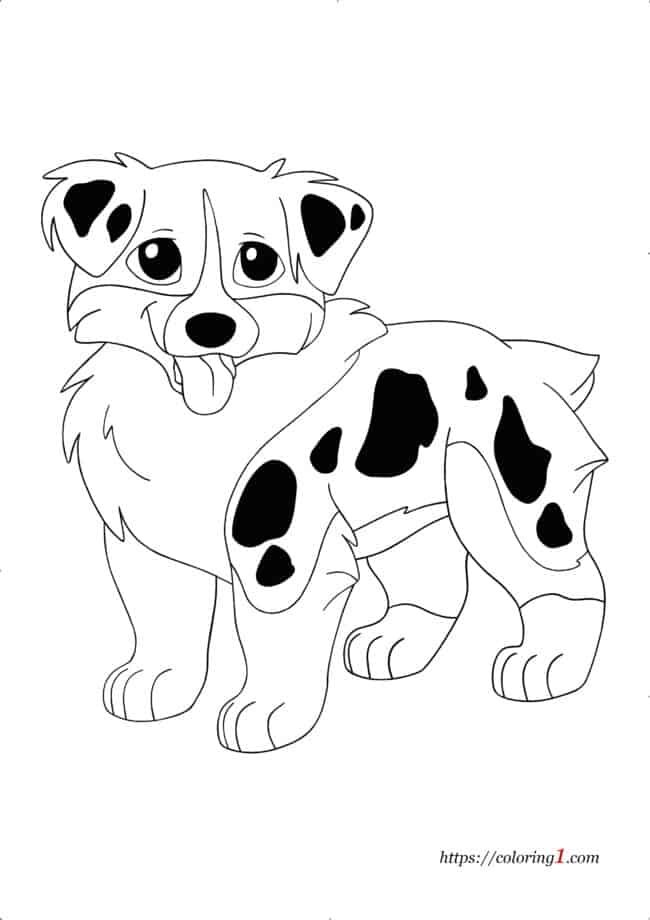 Australian Shepherd Dog coloring page