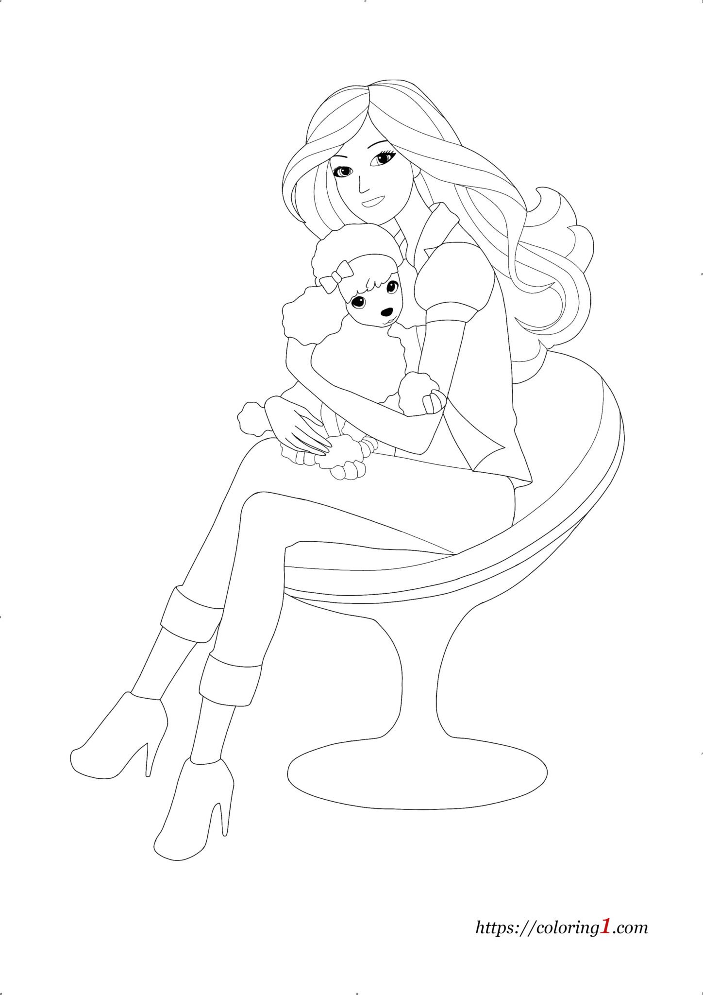 Barbie with Dog Coloring Pages - 2 Free Coloring Sheets (2021)