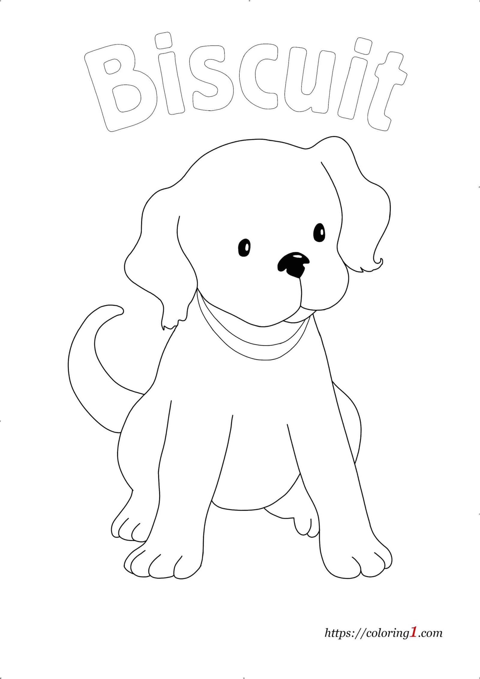Biscuit The Dog coloring page