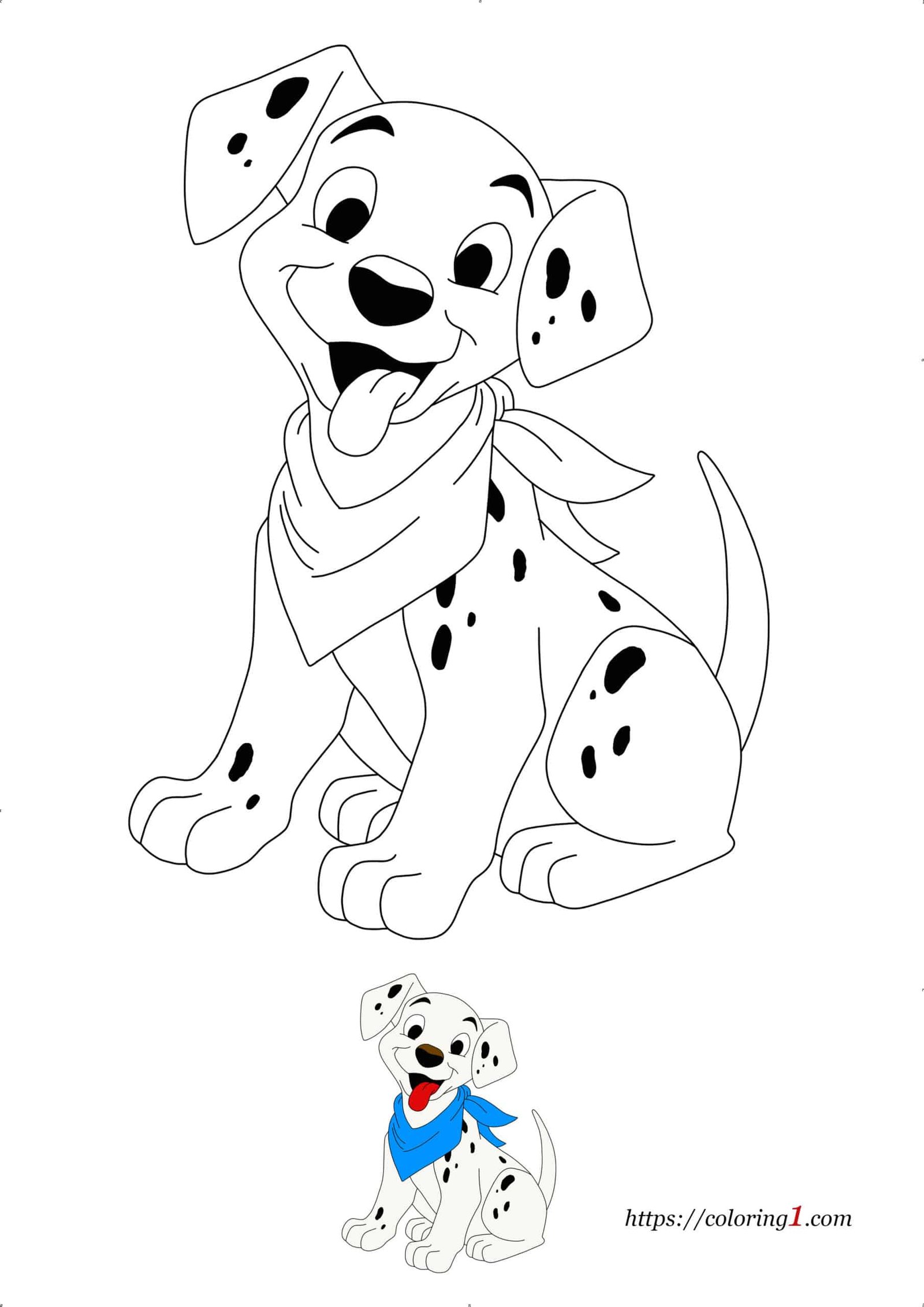 How to color Cartoon Dog coloring page