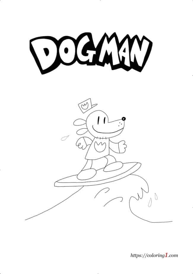 Dog Man coloring page
