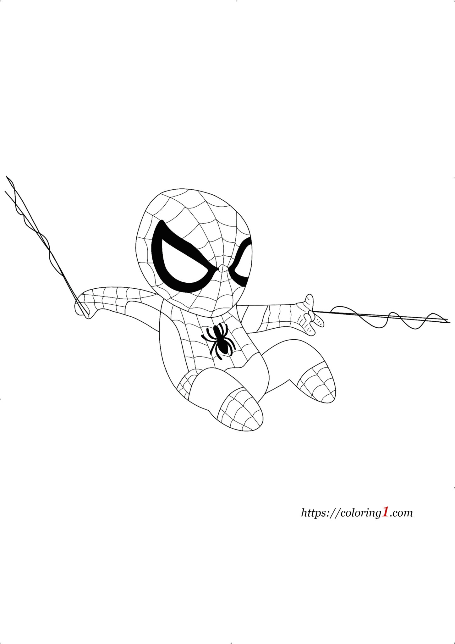Easy Spiderman Coloring Pages - 2 Free Coloring Sheets (2021)
