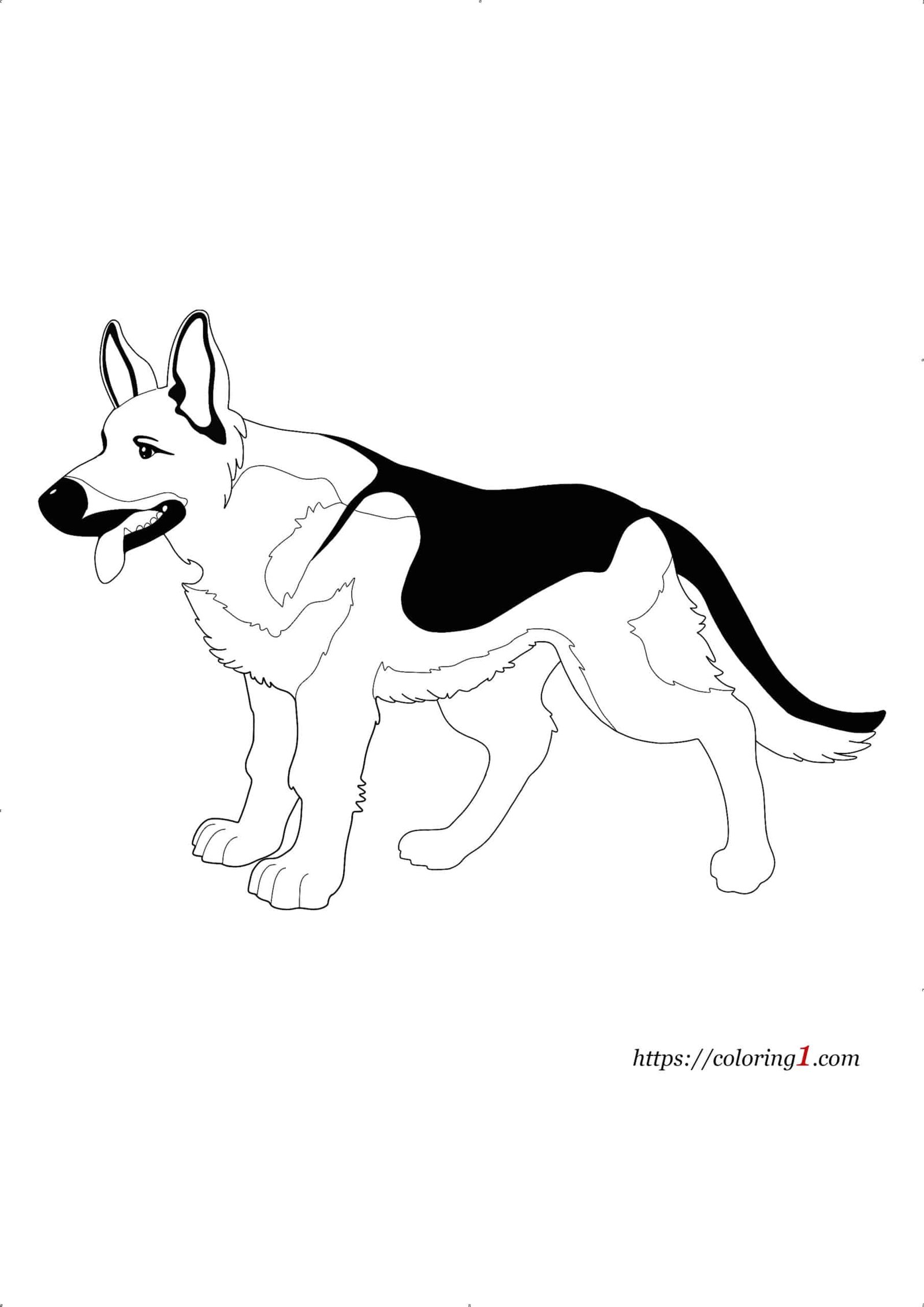 German Shepherd Dog coloring page
