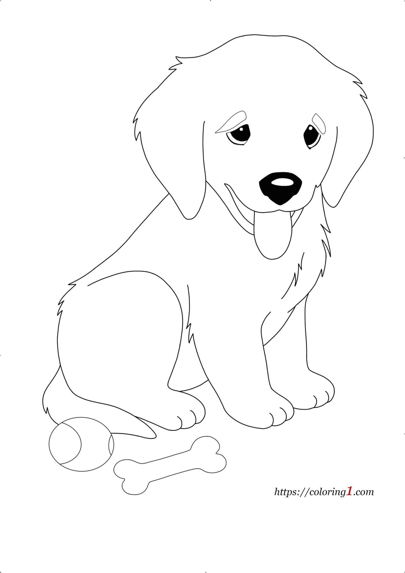 Lisa Frank Hond kleurplaat