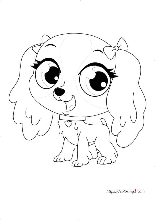 Nutmeg Dash Petshop Dog coloring page