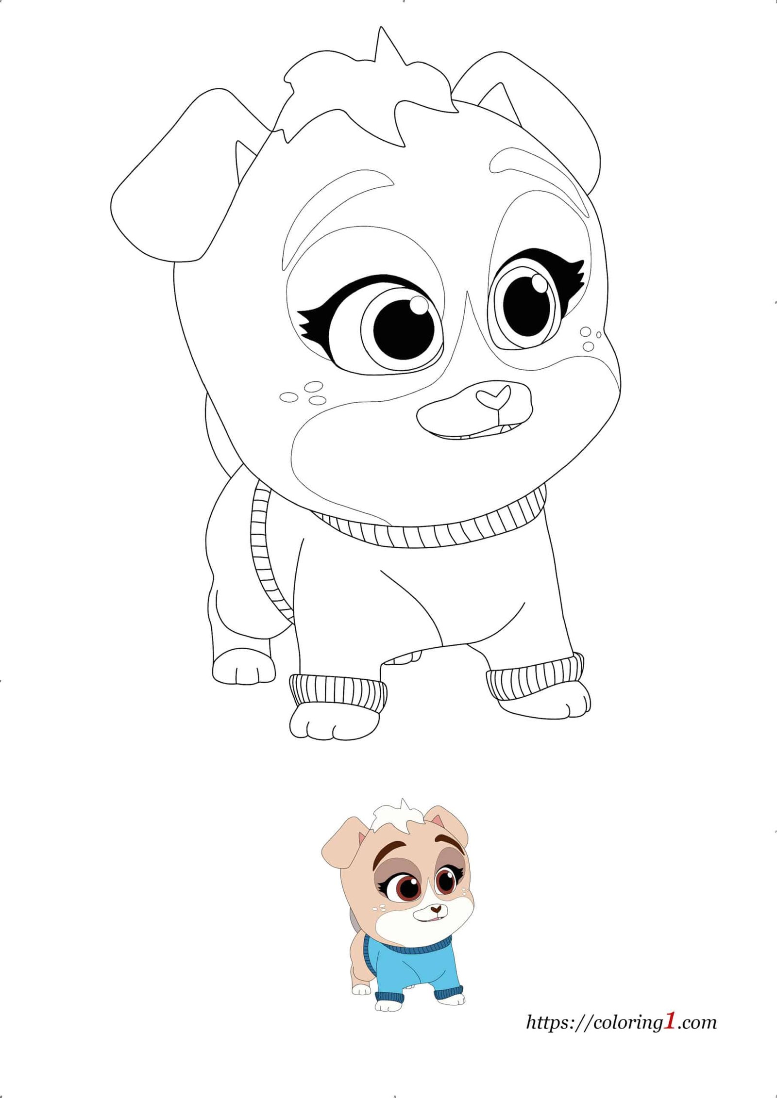 Puppy Dog Pals Keia printable coloring sheet for kids