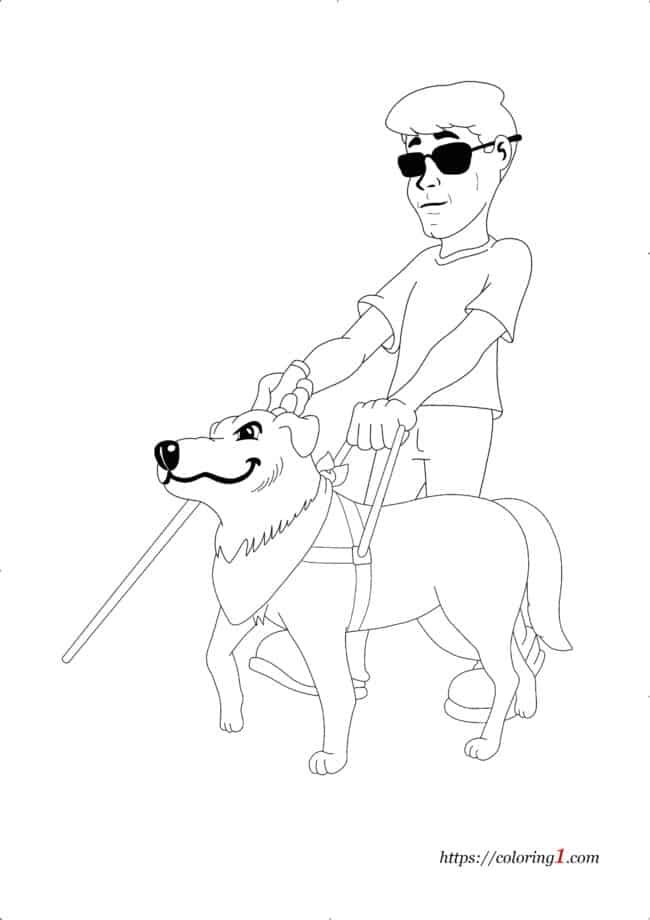 Service Dog coloring page