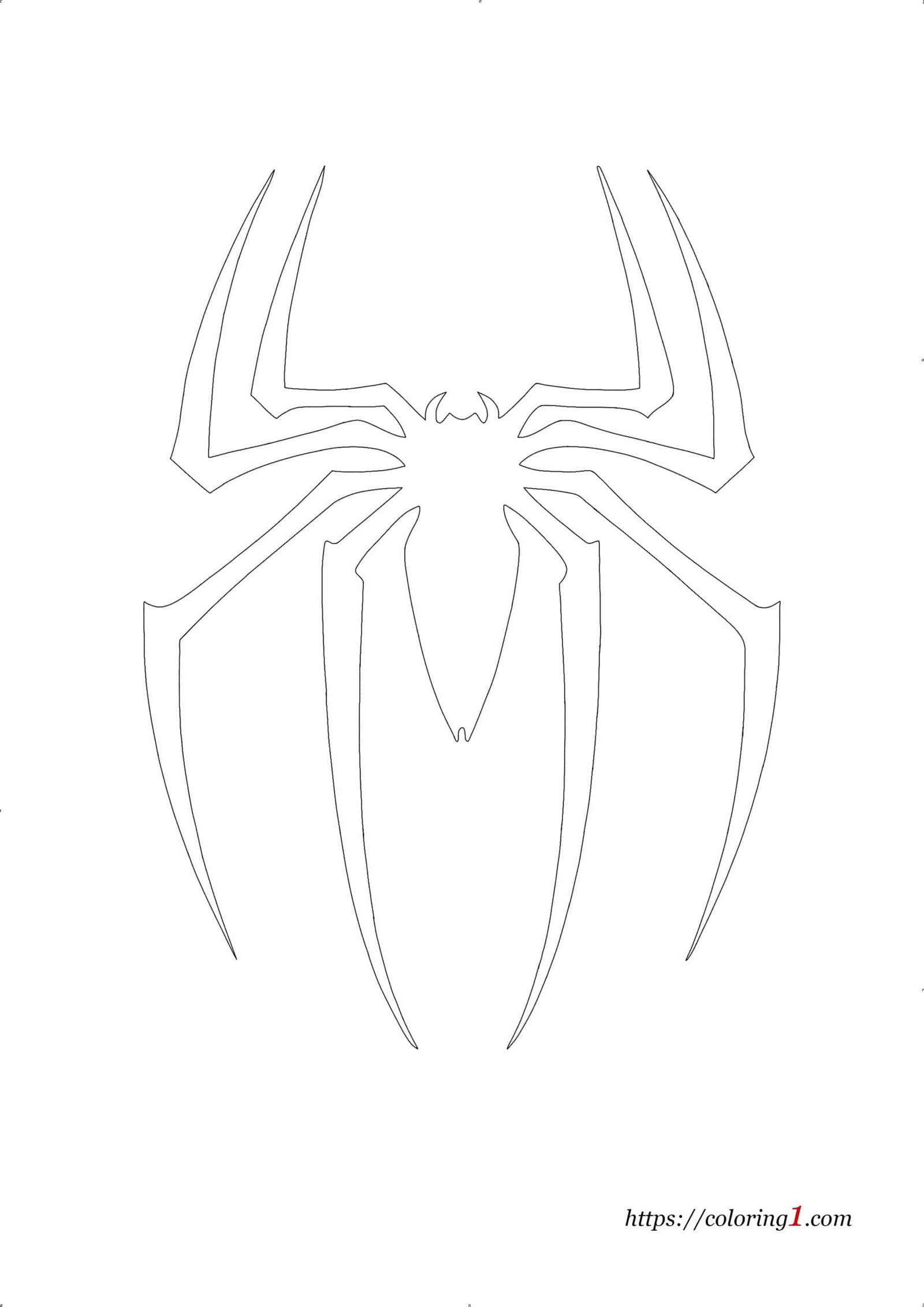 Spiderman Logo kleurplaat