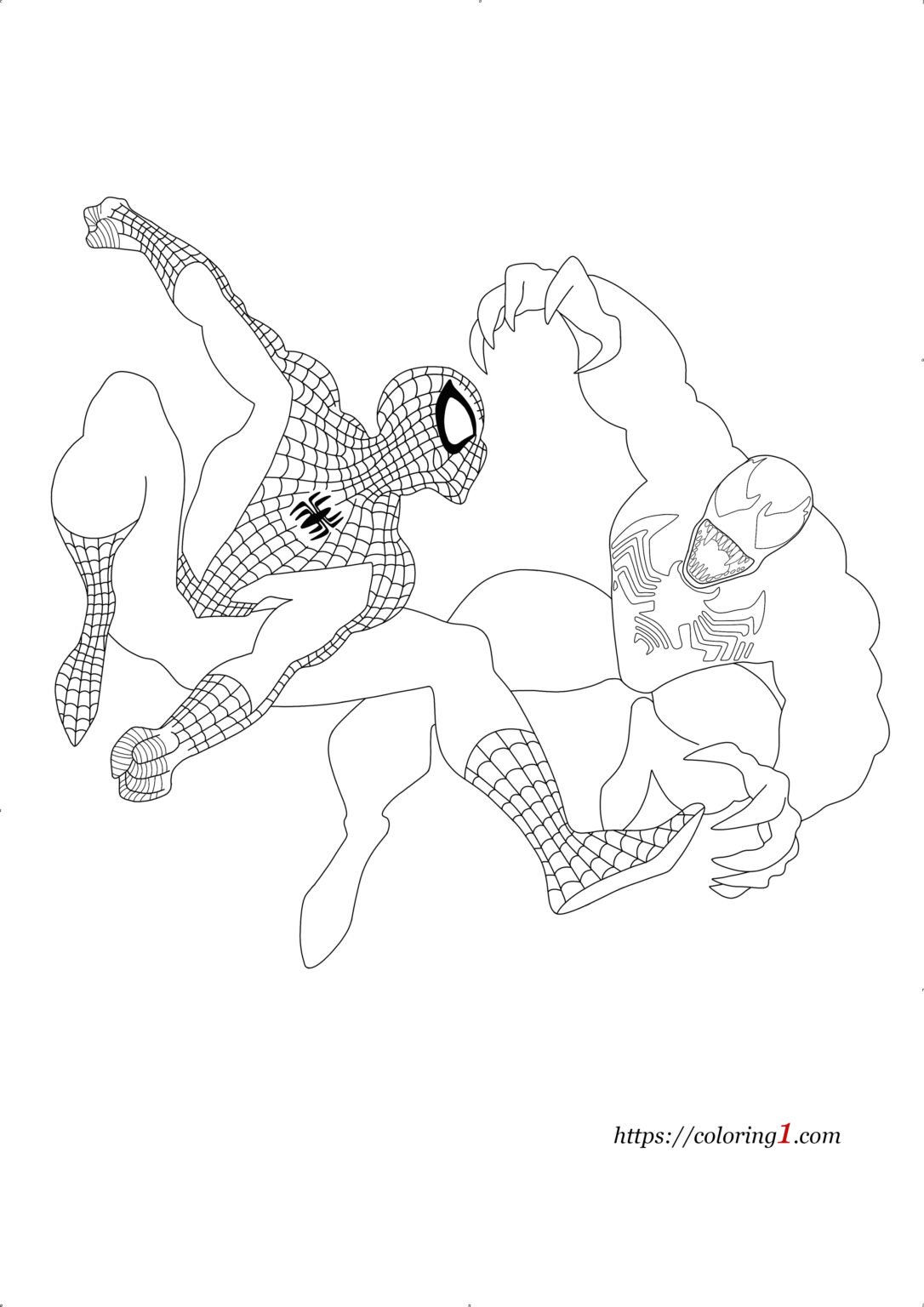 Coloriage Spiderman Venom  Coloriage Gratuit à Imprimer Dessin 2021