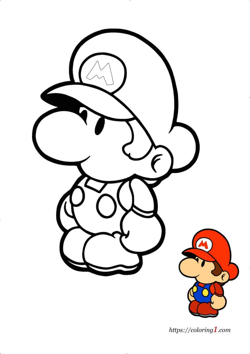 Baby Mario Coloring Pages 2 Free Coloring Sheets (2021)