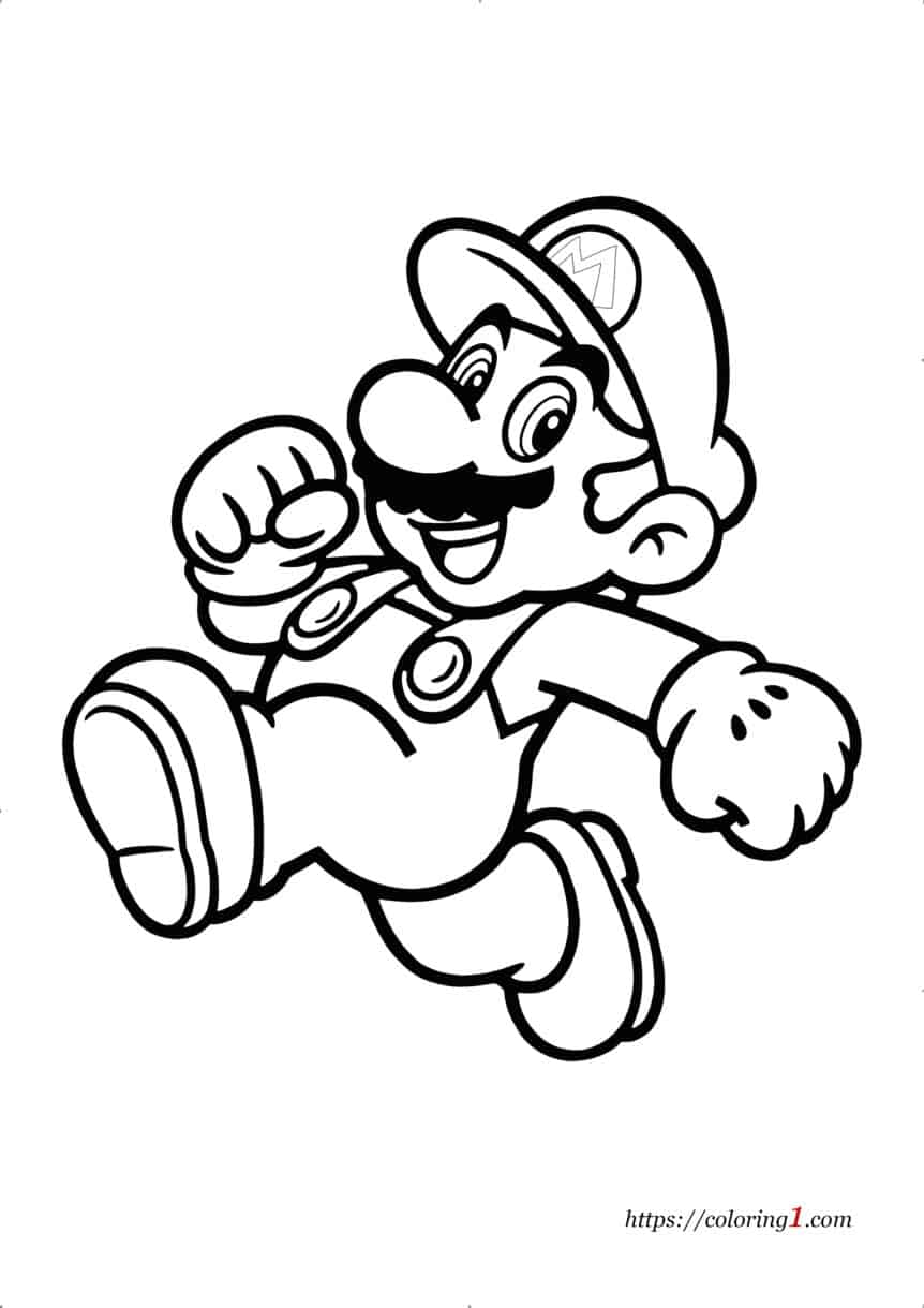 Super Mario Coloring Pages - 2 Free Coloring Sheets (2021)