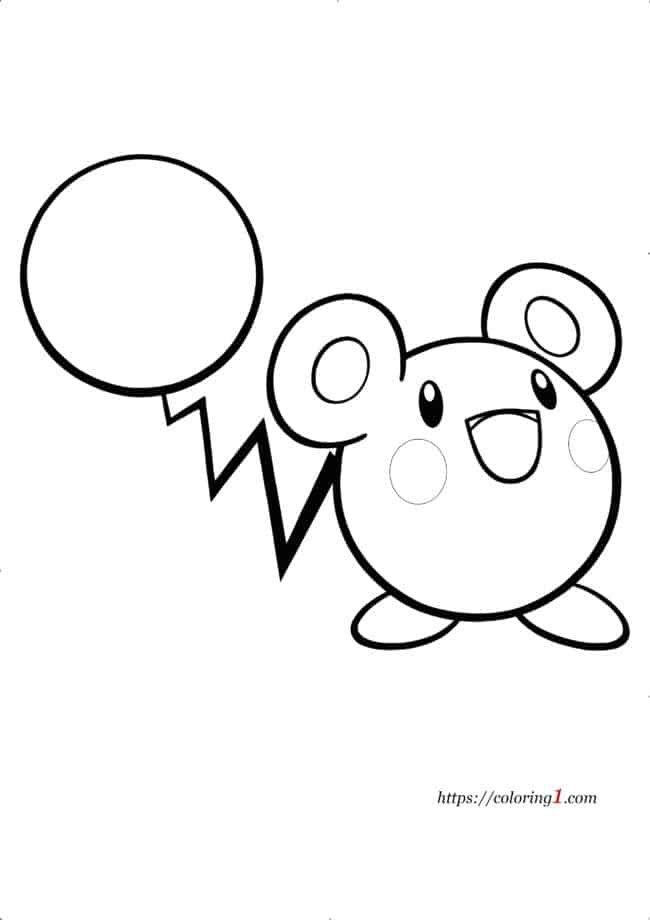 Pokemon Baby Azurill coloring page to print