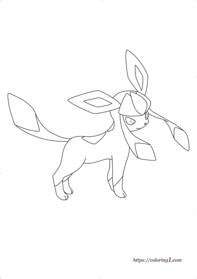 Pokemon Eevee Evolutions Glaceon coloring page