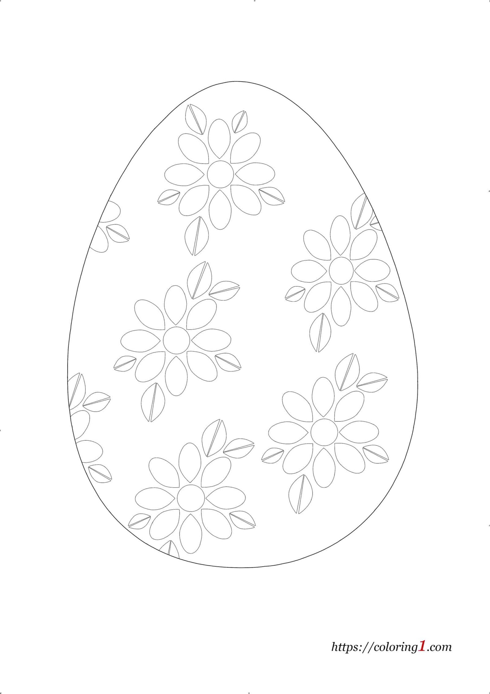 Coloriage Fleur d'œuf de Pâques