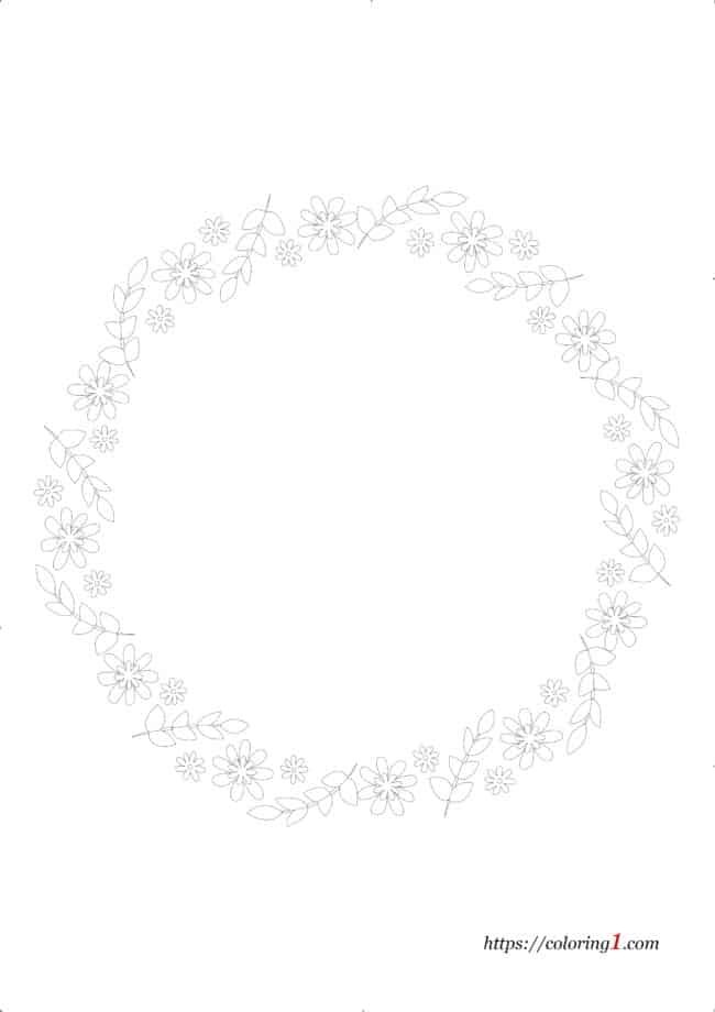 Flower Border coloring page